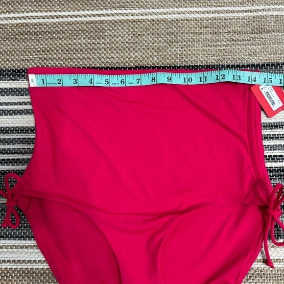 Spanx Women's Swim High Rise Brief Adjustable Hibiscus Pink XL - Picture 8 of 8